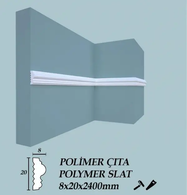 Polimer Duvar Çıta 244cm
