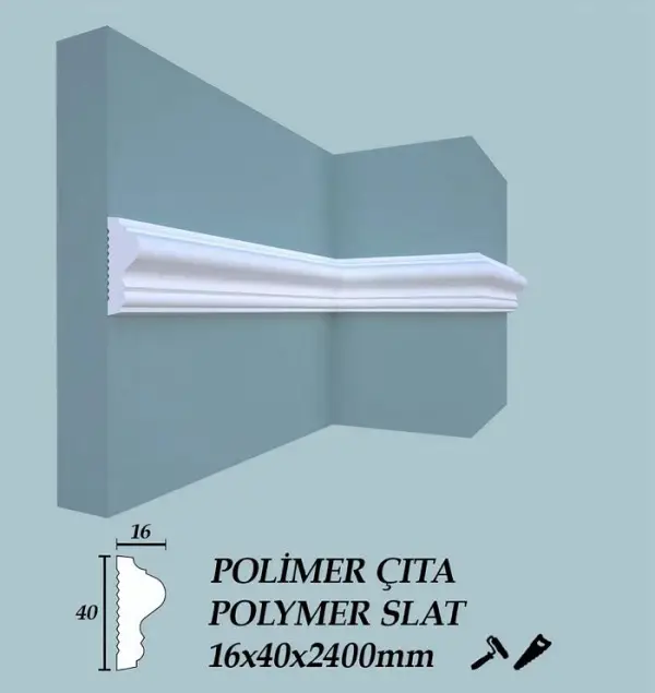 Polimer Duvar Çıta 244cm