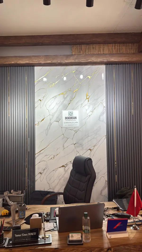 PVC  Duvar Paneli CARRARA GOLD 122*244cm