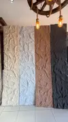 60x290 cm Kaya Desenli Duvar Paneli Siyah 