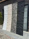 60x290 cm Kaya Desenli Duvar Paneli Beyaz 